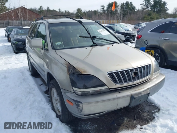 1999 Lexus RX 300 Luxury SUV with VIN JT6HF10U1X0088942, listed as a IAAI auction lot 41471680 with 193,592 mi miles. Bid and sale history available at carsss.com. Image 1.