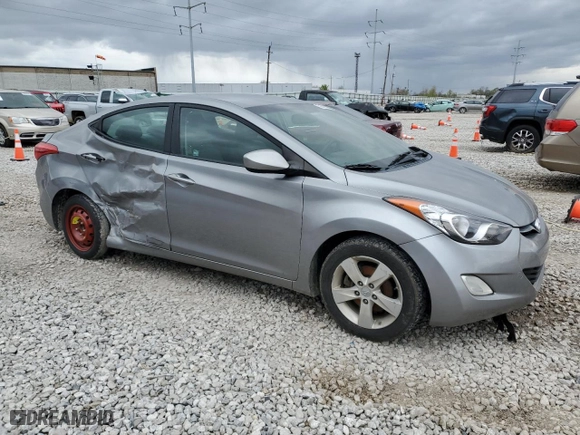 2012 Hyundai Elantra GLS with VIN KMHDH4AE3CU284809, listed as a Copart auction lot 52688265 with 98,504 mi miles and Salvage Title. Bid and sale history available at carsss.com. Image 4.