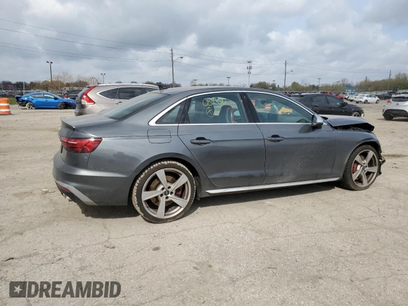 2023 Audi S4 Premium Plus z VIN WAUB4AF43PA081445, wystawiony jako Copart lot #50074204 z przebiegiem 9 237 mil mil oraz . Historia ofert i sprzedaży dostępna na DreamBid. Obrazek 3.