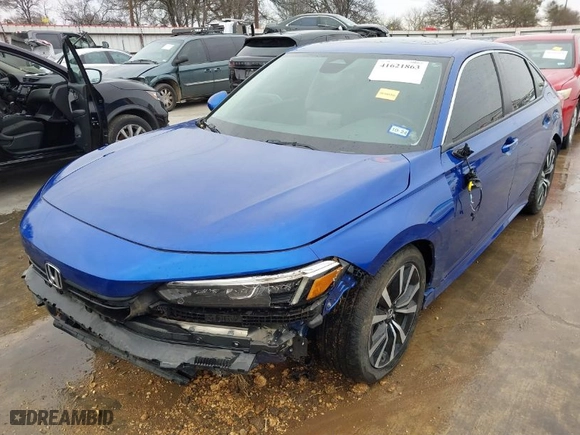 2022 Honda Civic Sedan EX with VIN 2HGFE1F72NH325873, listed as a IAAI auction lot 41621863 with 40,921 mi miles. Bid and sale history available at carsss.com. Image 2.