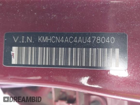 2010 Hyundai Accent GLS с VIN KMHCN4AC4AU478040, выставлен на аукционе IAAI как лот 41693603 с пробегом 169 488 миль миль и . История ставок и продаж доступна на DreamBid. Изображение 9.