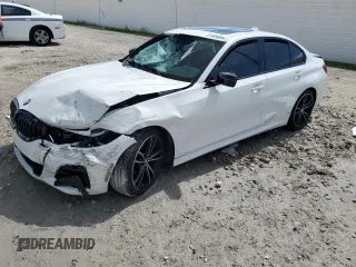 2021 BMW 3 Series 330i with VIN 3MW5R1J09M8B96562, listed as a Copart auction lot 61408805 with 50,024 mi miles and Non repairable. Bid and sale history available at DreamBid. Image 1.