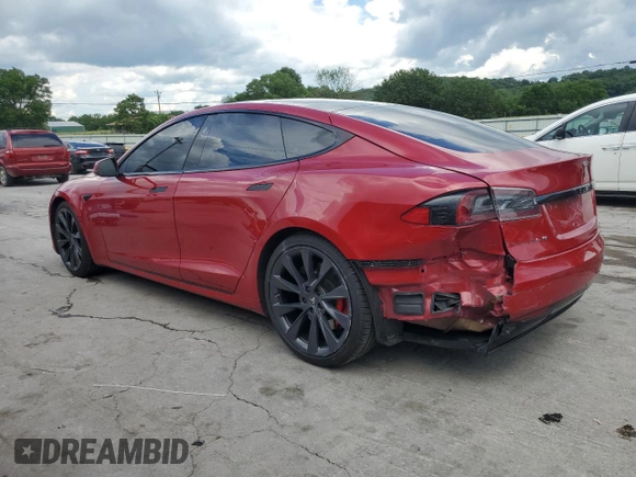 2018 Tesla Model S 75D with VIN 5YJSA1E40JF259792, listed as a Copart auction lot 56502085 with 116,821 mi miles and Salvage title. Bid and sale history available at DreamBid. Image 2.