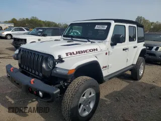 2021 Jeep Wrangler Unlimited Rubicon with VIN 1C4HJXFG2MW767641, listed as a Copart auction lot 54322955 with 13,787 mi miles and Salvage Title. Bid and sale history available at carsss.com. Image 1.