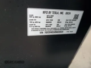 2024 Tesla Cybertruck Cyberbeast z VIN 7G2CEHEE4RA032024, wystawiony jako Copart lot #79507994 z przebiegiem 7882 mil mil oraz Tytuł czysty. Historia ofert i sprzedaży dostępna na DreamBid. Obrazek 14.