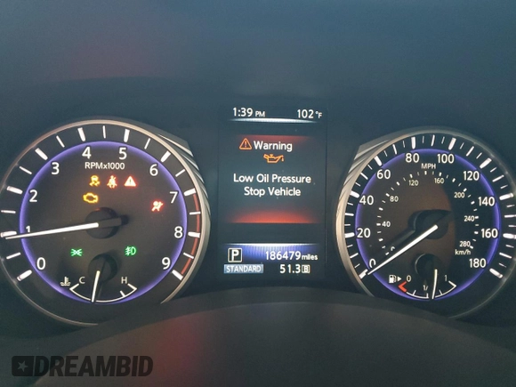 2017 Infiniti Q50 Premium with VIN JN1EV7AR0HM832300, listed as a Copart auction lot 60761625 with 186,479 mi miles and Clean title. Bid and sale history available at DreamBid. Image 9.