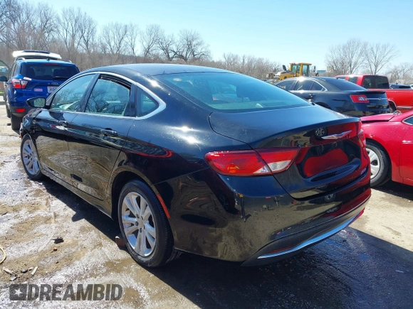 2015 Chrysler 200 Limited with VIN 1C3CCCABXFN662545, listed as a IAAI auction lot 41798590 with 76,766 mi miles. Bid and sale history available at carsss.com. Image 3.