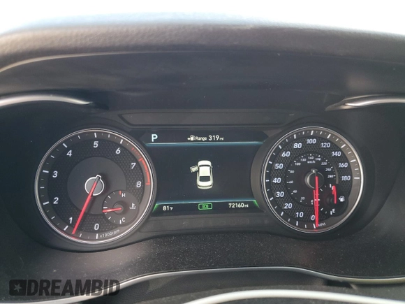 2019 Genesis G70 3.3T Advanced with VIN KMTG34LE4KU034332, listed as a Copart auction lot 76933854 with 72,160 mi miles and Non Repairable. Bid and sale history available at carsss.com. Image 9.