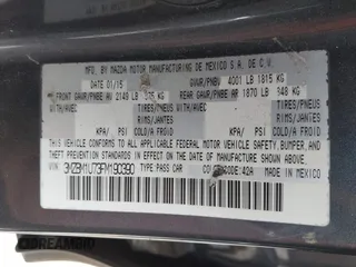 2015 Mazda 3 i Sport z VIN 3MZBM1U73FM190390, wystawiony jako IAAI lot #42235160 z przebiegiem 156 539 mil mil oraz . Historia ofert i sprzedaży dostępna na DreamBid. Obrazek 9.