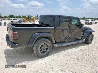 2020 Jeep Gladiator Overland with VIN 1C6HJTFG9LL217966, listed as a Copart auction lot 59424545 with 61,407 mi miles and Salvage title. Bid and sale history available at DreamBid. Image 3.