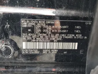 2019 Toyota RAV4 XLE with VIN JTMP1RFV9KD506960, listed as a Copart auction lot 50242025 with 102,157 mi miles and Salvage Title. Bid and sale history available at DreamBid. Image 16.