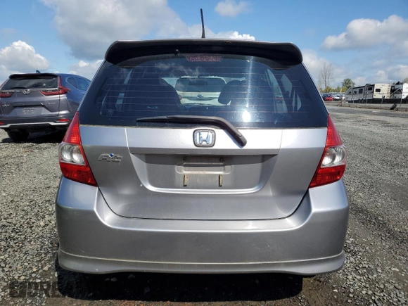 2008 Honda Fit Sport with VIN JHMGD37658S025358, listed as a Copart auction lot 51321675 with 225,596 mi miles and Salvage Title. Bid and sale history available at carsss.com. Image 6.