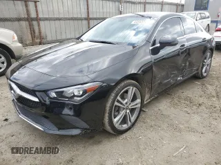 2021 Mercedes-Benz CLA with VIN W1K5J4GB5MN197523, listed as a Copart auction lot 44343745 with 54,579 mi miles and Salvage Title. Bid and sale history available at carsss.com. Image 1.