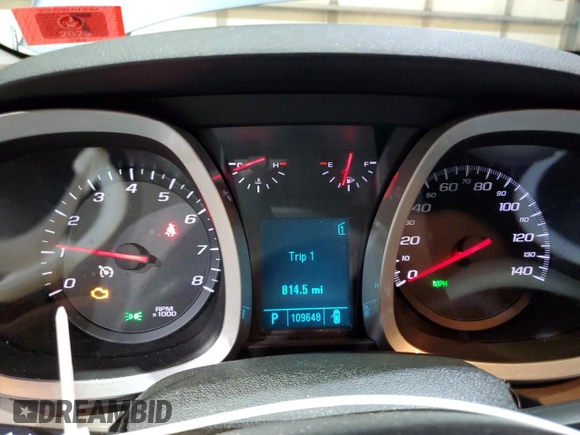 2011 Chevrolet Equinox LTZ with VIN 2CNFLGEC4B6265278, listed as a Copart auction lot 47485685 with 109,648 mi miles and Salvage Title. Bid and sale history available at carsss.com. Image 9.