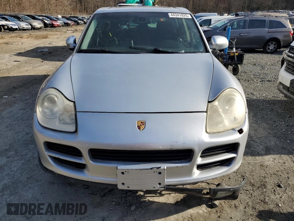 2004 Porsche Cayenne S with VIN WP1AB29P54LA76777, listed as a Copart auction lot 44341825 with 128,667 mi miles and Salvage Title. Bid and sale history available at carsss.com. Image 5.