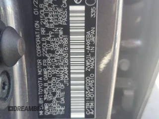 2022 Toyota Prius L Eco z VIN JTDKAMFU6N3167881, wystawiony jako Copart lot #57356655 z przebiegiem 25 579 mil mil oraz Szkoda całkowita • Salvage title. Historia ofert i sprzedaży dostępna na DreamBid. Obrazek 12.