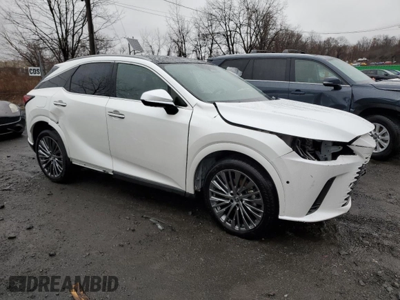 2024 Lexus RX with VIN JTJCJMGA9R2015210, listed as a Copart auction lot 49382125 with Not Provided miles and Salvage Title. Bid and sale history available at carsss.com. Image 4.