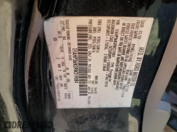 2009 Ford Focus SES with VIN 1FAHP36N39W219084, listed as a Copart auction lot 50390915 with 0 mi miles and Salvage Title. Bid and sale history available at carsss.com. Image 12.