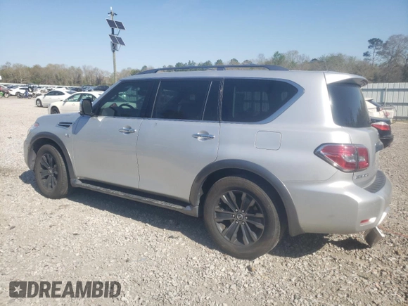 2018 Nissan Armada Platinum with VIN JN8AY2NE8J9730351, listed as a Copart auction lot 50538815 with 114,841 mi miles and Salvage Title. Bid and sale history available at carsss.com. Image 2.