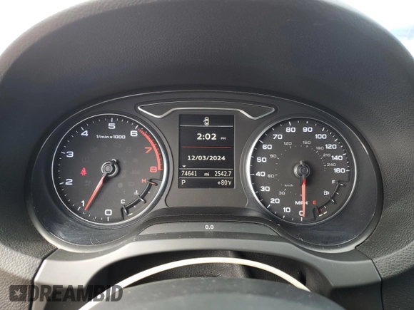 2015 Audi A3 Premium Plus z VIN WAU3FLFF8F1135977, wystawiony jako Copart lot #82599554 z przebiegiem 74 641 mil mil oraz Szkoda całkowita • Salvage title. Historia ofert i sprzedaży dostępna na DreamBid. Obrazek 9.
