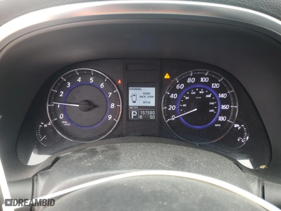 2014 Infiniti QX70 with VIN JN8CS1MW0EM412578, listed as a Copart auction lot 49091955 with 157,580 mi miles and Salvage Title. Bid and sale history available at carsss.com. Image 9.
