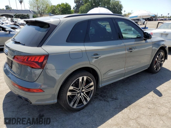2020 Audi SQ5 Premium Plus with VIN WA1B4AFY6L2015167, listed as a Copart auction lot 52133585 with 27,887 mi miles and Salvage Title. Bid and sale history available at DreamBid. Image 3.