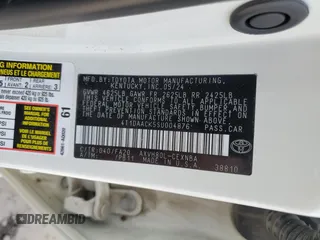 2025 Toyota Camry LE with VIN 4T1DAACK5SU004876, listed as a Copart auction lot 67248754 with 0 mi miles and Salvage Title. Bid and sale history available at carsss.com. Image 14.