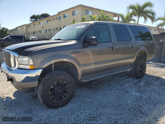 2002 Ford Excursion Limited with VIN 1FMSU43F92ED36803, listed as a Copart auction lot 47034825 with NaN miles and Salvage Title. Bid and sale history available at carsss.com. Image 1.
