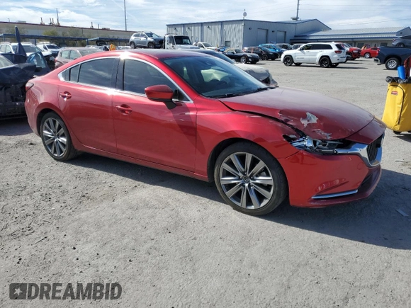 2019 Mazda 6 Grand Touring Reserve with VIN JM1GL1WY9K1508859, listed as a Copart auction lot 45881385 with 80,625 mi miles and Salvage Title. Bid and sale history available at DreamBid. Image 4.