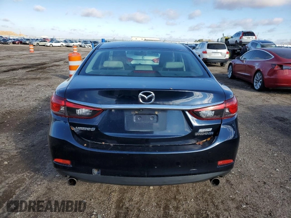 2016 Mazda Mazda6 i Touring with VIN JM1GJ1V50G1433764, listed as a Copart auction lot 78545154 with 95,437 mi miles and Salvage Title. Bid and sale history available at carsss.com. Image 6.