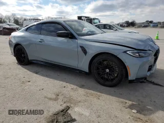 2023 BMW M4 Competition xDrive with VIN WBS43AZ01PCM53210, listed as a Copart auction lot 82760343 with 0 mi miles. Bid and sale history available at carsss.com. Image 4.