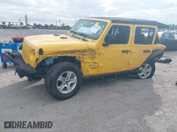 2020 Jeep Wrangler Unlimited Sport Altitude с VIN 1C4HJXDG8LW215899, выставлен на аукционе IAAI как лот 40909335 с пробегом 41 356 миль миль и . История ставок и продаж доступна на DreamBid. Изображение 18.