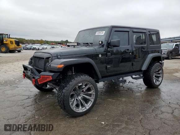 2018 Jeep Wrangler JK Unlimited Sport S with VIN 1C4HJWDGXJL837610, listed as a Copart auction lot 79299724 with 101,437 mi miles and Salvage Title. Bid and sale history available at carsss.com. Image 1.