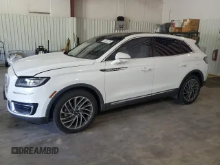 2020 Lincoln Nautilus Reserve with VIN 2LMPJ6K9XLBL23873, listed as a Copart auction lot 53363235 with 75,559 mi miles and Salvage title. Bid and sale history available at DreamBid. Image 1.