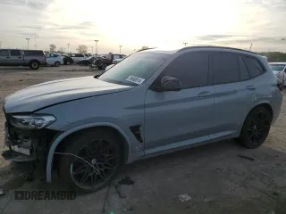 2022 BMW X3 M with VIN 5YM13EC01N9N34588, listed as a Copart auction lot 76460514 with 35,021 mi miles and Salvage Title. Bid and sale history available at carsss.com. Image 1.
