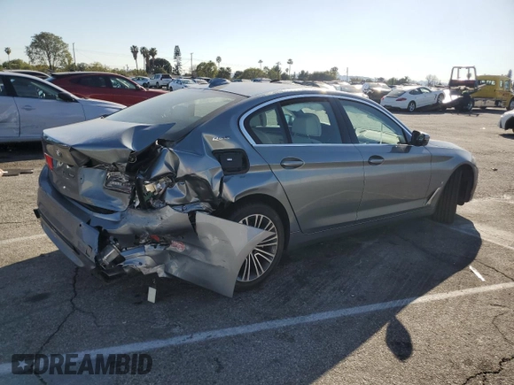 2019 BMW 5 Series 530e with VIN WBAJA9C56KB391866, listed as a Copart auction lot 46541905 with Not provided miles and Salvage title. Bid and sale history available at DreamBid. Image 3.