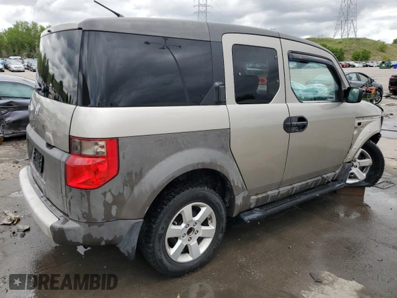 2003 Honda Element EX with VIN 5J6YH28593L008599, listed as a Copart auction lot 58796085 with 203,277 mi miles and Salvage title. Bid and sale history available at DreamBid. Image 3.