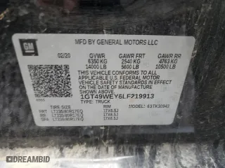 2020 GMC Sierra 3500HD Denali with VIN 1GT49WEY6LF219913, listed as a Copart auction lot 81090434 with 87,356 mi miles and Clean Title. Bid and sale history available at carsss.com. Image 12.