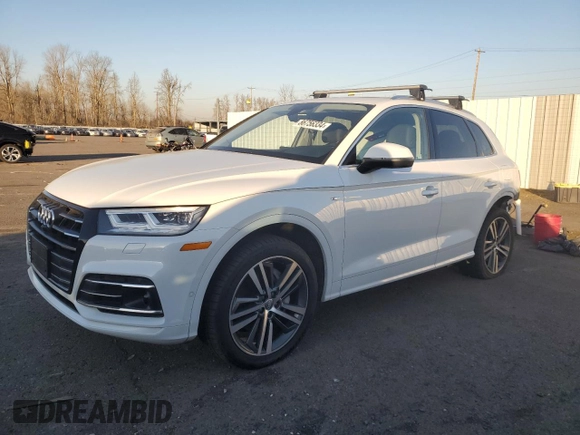 2020 Audi Q5 S line Prestige with VIN WA1F2AFY8L2088905, listed as a Copart auction lot 86756334 with 38,605 mi miles and Salvage Title. Bid and sale history available at carsss.com. Image 1.