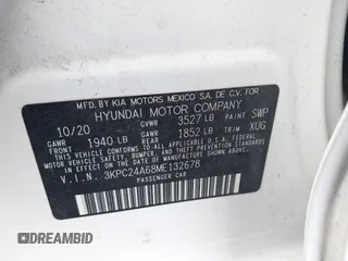 2021 Hyundai Accent SE with VIN 3KPC24A68ME132678, listed as a IAAI auction lot 42532847 with 49,296 mi miles and . Bid and sale history available at DreamBid. Image 9.