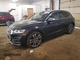 2018 Audi SQ5 Prestige with VIN WA1C4AFY9J2183452, listed as a Copart auction lot 55599815 with 106,766 mi miles and Salvage title. Bid and sale history available at DreamBid. Image 1.