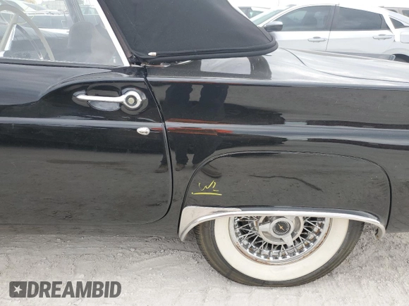 1957 Ford Thunderbird with VIN D7FH241317, listed as a Copart auction lot 78263654 with 92,102 mi miles and Salvage Title. Bid and sale history available at DreamBid. Image 12.