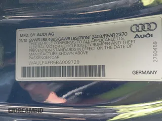 2011 Audi A5 Premium Plus with VIN WAULFAFR5BA009729, listed as a IAAI auction lot 42486883 with 142,876 mi miles and . Bid and sale history available at DreamBid. Image 9.