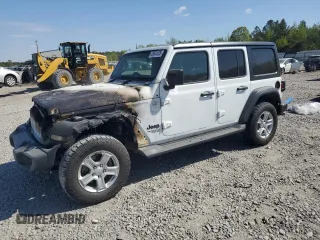 2021 Jeep Wrangler Unlimited Sport with VIN 1C4HJXKN0MW658440, listed as a Copart auction lot 52641025 with Not provided miles and Salvage title. Bid and sale history available at DreamBid. Image 1.