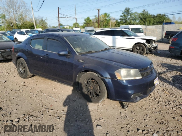 2013 Dodge Avenger SXT with VIN 1C3CDZCG7DN616354, listed as a Copart auction lot 54708385 with 183,876 mi miles and Salvage Title. Bid and sale history available at carsss.com. Image 4.