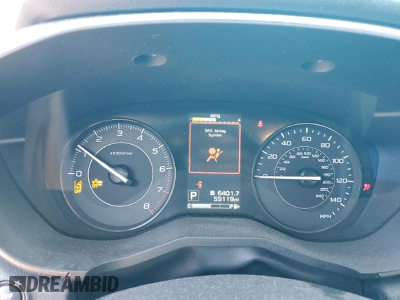 2018 Subaru Impreza Premium with VIN 4S3GKAD63J3605854, listed as a Copart auction lot 54986795 with 59,119 mi miles and Salvage title. Bid and sale history available at DreamBid. Image 9.