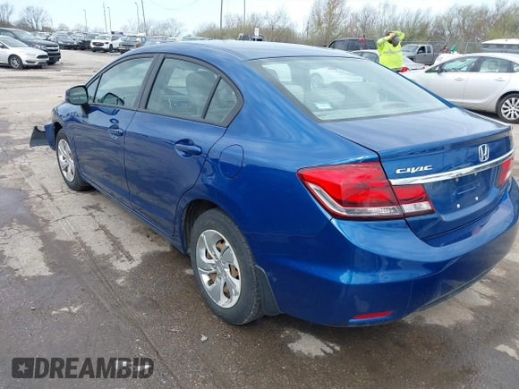 2013 Honda Civic LX with VIN 2HGFB2F57DH592390, listed as a IAAI auction lot 41946592 with 157,314 mi miles and . Bid and sale history available at DreamBid. Image 3.