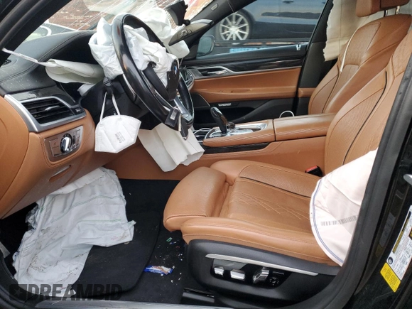 2017 BMW 7 Series 740i with VIN WBA7E2C50HG739520, listed as a Copart auction lot 88144025 with 0 mi miles and Salvage Title. Bid and sale history available at carsss.com. Image 7.