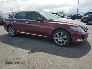 2008 Lexus LS 460 with VIN JTHBL46F585084185, listed as a Copart auction lot 51470605 with 76,480 mi miles and Salvage Title. Bid and sale history available at DreamBid. Image 4.