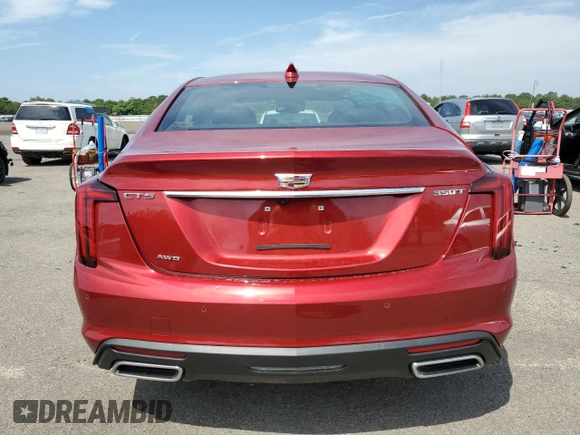 2025 Cadillac CT5 Premium Luxury with VIN 1G6DS5RKXS0109892, listed as a Copart auction lot 61814765 with 1,403 mi miles and Salvage title. Bid and sale history available at DreamBid. Image 6.